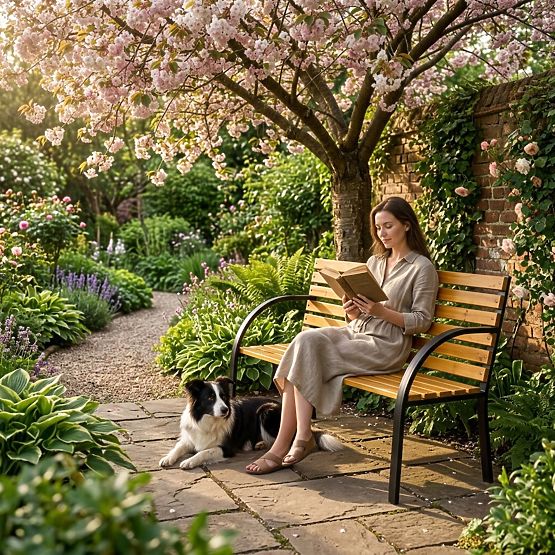 Drevená záhradná lavička s operadlom 122x57 cm parková MultiGarden