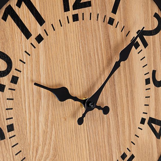 Drevené nástenné hodiny loftové ABBAS 35 cm