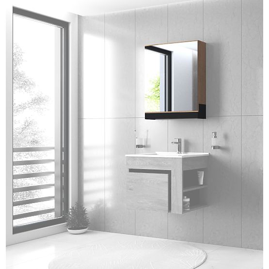 DUESA Zrkadlová skrinka 60/1D zlatý dub (1p=1ks)