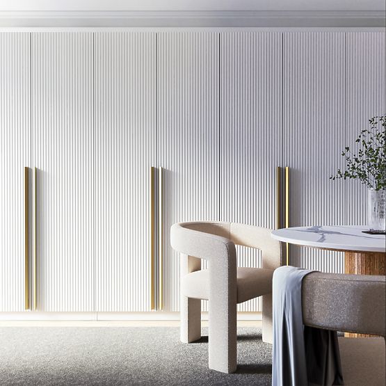 Dvere ku skrini Neroli, 45,6 cm, jednoduché drážky, biela