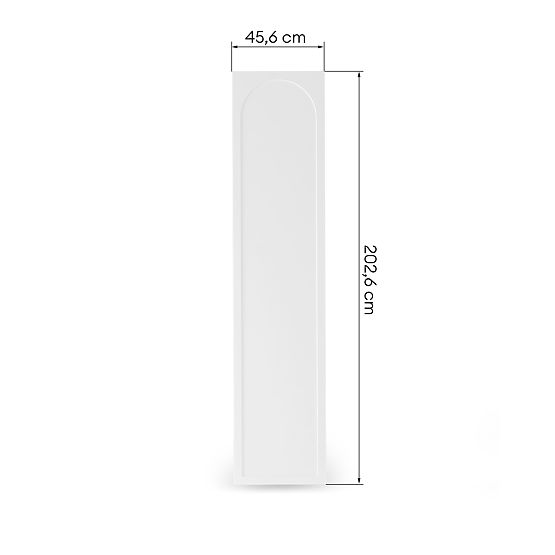 Dvere ku skrini Neroli, 45,6 cm, oblúkový panel, biely, pravý