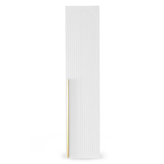 Dvere pre skriňu Neroli, 45,6 cm, oblúkové drážky, biela, pravá