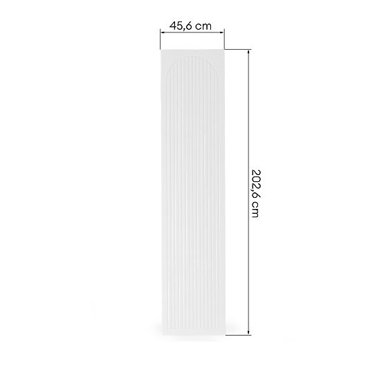 Dvere pre skriňu Neroli, 45,6 cm, oblúkové drážky, biela, pravá