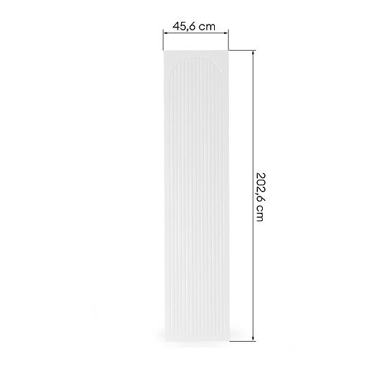 Dvere pre skriňu Neroli, 45,6 cm, oblúkové drážky, biela, pravá