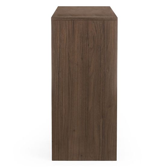 Dvojdverová komoda Moku orech villa, zaoblené čelné plochy