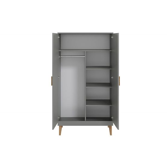 Dvojdverová šatníková skriňa KUBI - biela