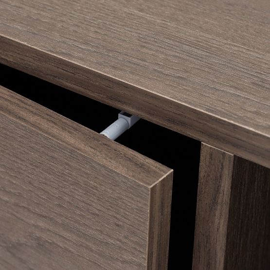 Dvojdverová TV skrinka so zásuvkou Kanso, Dub Baltic Storm