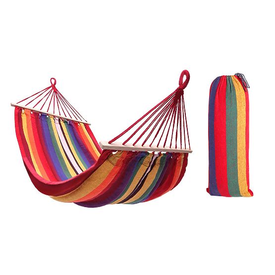 Dvojmiestna hojdacia sieť s priečkou 80 cm 480145A YELLOW