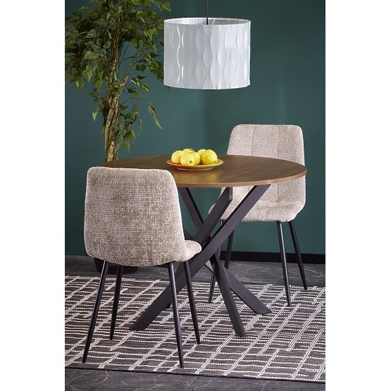 EDGAR stôl, doska - orechová, nohy - čierne (2p=1ks)