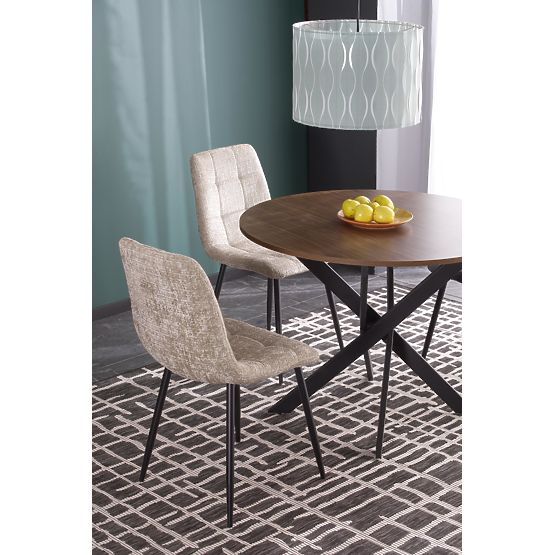 EDGAR stôl, doska - orechová, nohy - čierne (2p=1ks)