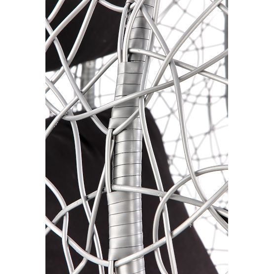 EGGY záhradné kreslo sivé / čierne (3p=1ks)