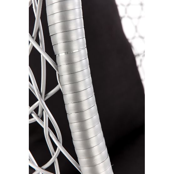 EGGY záhradné kreslo sivé / čierne (3p=1ks)