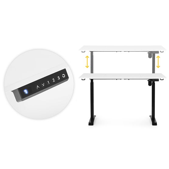 Elektrický nastaviteľný stôl 140x70 cm, nastaviteľná výška 76-121 cm ModernHome