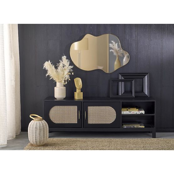 ESSENT nástenné zrkadlo, zlaté (1p=1ks)