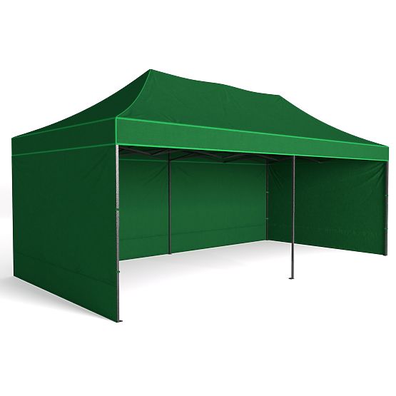 Expresný obchodný pavilón - 3x6 m - zelený