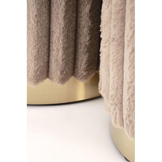 FIDO sada 2 pufov, cappuccino / zlatá (1p=1kpl)