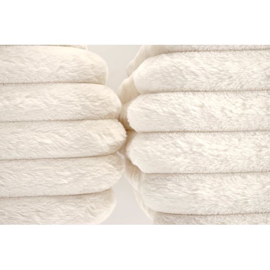 FIDO sada 2 pufov, krémová / zlatá (1p=1sada)