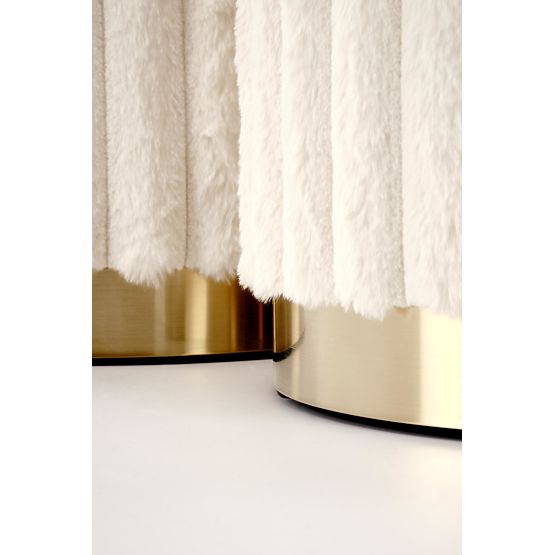 FIDO sada 2 pufov, krémová / zlatá (1p=1sada)