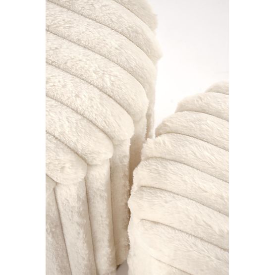 FIDO sada 2 pufov, krémová / zlatá (1p=1sada)