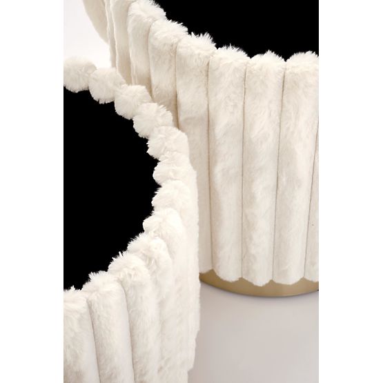 FIDO sada 2 pufov, krémová / zlatá (1p=1sada)