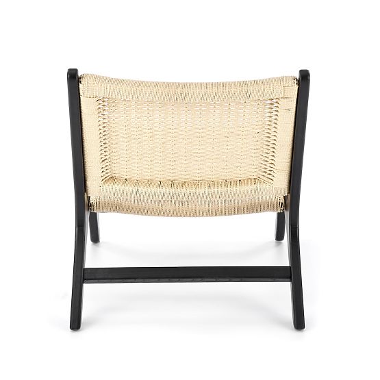 FODEN relaxačné kreslo, čierne / prírodné (1p=1ks)