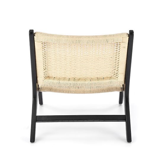 FODEN relaxačné kreslo, čierne / prírodné (1p=1ks)