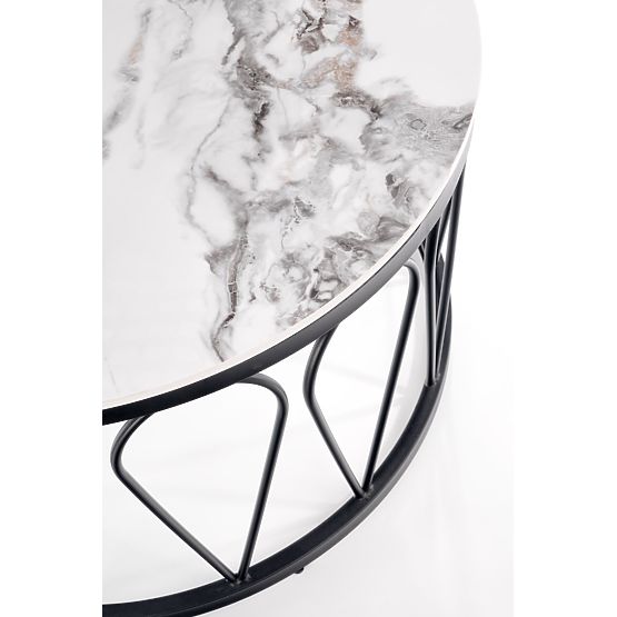 FORMOSA sada 2 lavíc, biely mramor / čierna (2p=1ks)