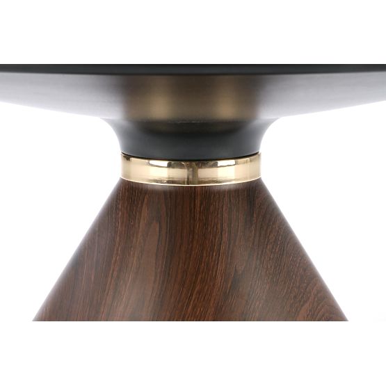 GENESIS konferenčný stolík biely mramor / orechový / zlatý (2p=1ks)