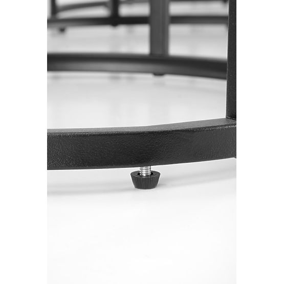 GILDA sada 3 stolíkov, biely mramor / čierna (1p=1set)