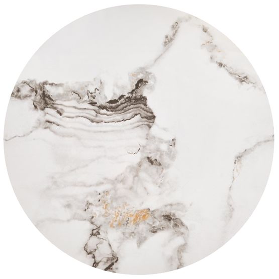 GILDA sada 3 stolíkov, biely mramor / čierna (1p=1set)