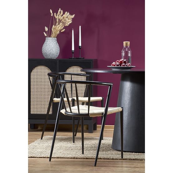 GINTER okrúhly stôl, čierny (2p=1ks)