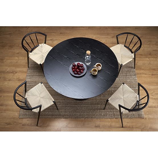 GINTER okrúhly stôl, čierny (2p=1ks)