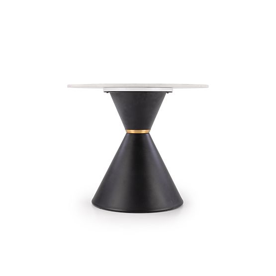 GORETTI_S konferenčný stolík biely mramor / čierny (2p=1ks)