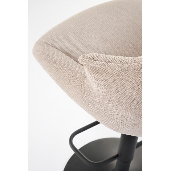 H122 barová stolička nohy - čierne, sedák - béžový (1p=2ks)