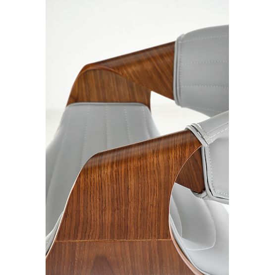 H123 barová stolička sivá / orechová (1p=1ks)