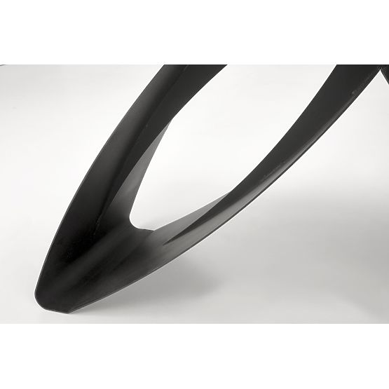 HILARIO rozkladací stôl, doska - čierny mramor, nohy - čierne (3p=1ks)