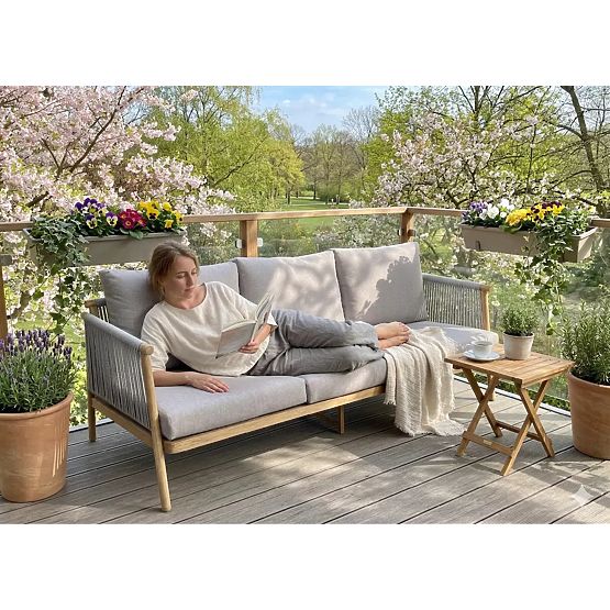 Hliníková záhradná pohovka BLANDO - veľká 3miestna, 186 cm