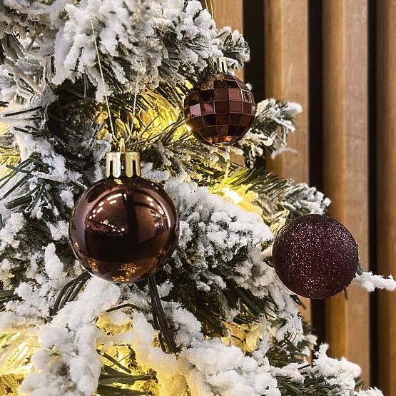 HNEDÉ VIANOČNÉ GULE 34 KS SYSD1688-038