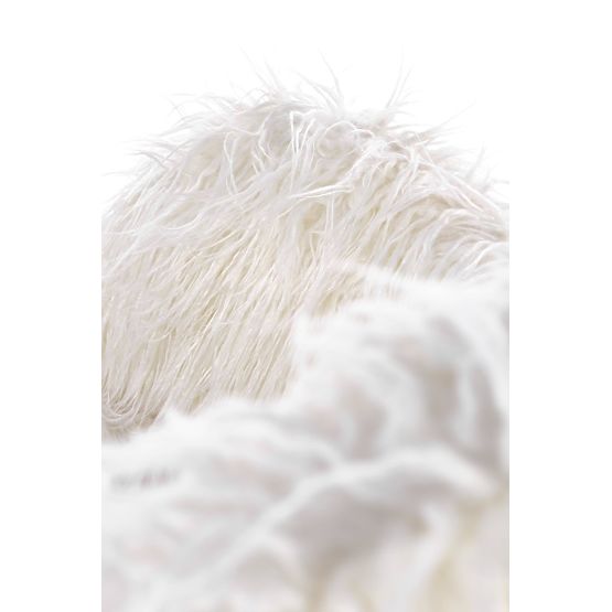 Hojdacie kreslo z umelej kožušiny AUSTIN - krémové