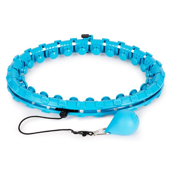 Hula hop s masážnym prvkom a prídavným závažím pre fitness cvičenie
