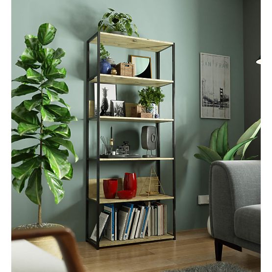 INDUSTRIÁLNY REGÁL 800 ČIERNY/DUB ARTISAN