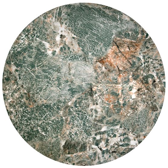 INES sada 2 stolíkov, zelený mramor / čierna (1p=1set)