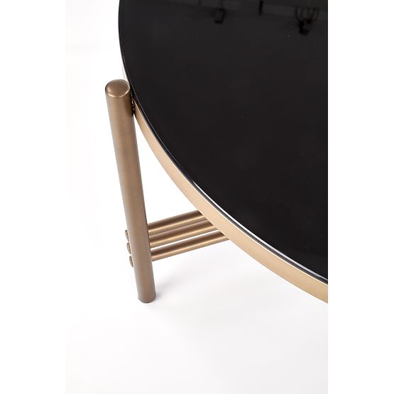 ISMENA konferenčný stolík rám - zlatý, doska - čierna (1p=1ks)