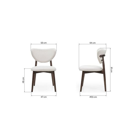 Jedálenská stolička Domenico béžová/orech