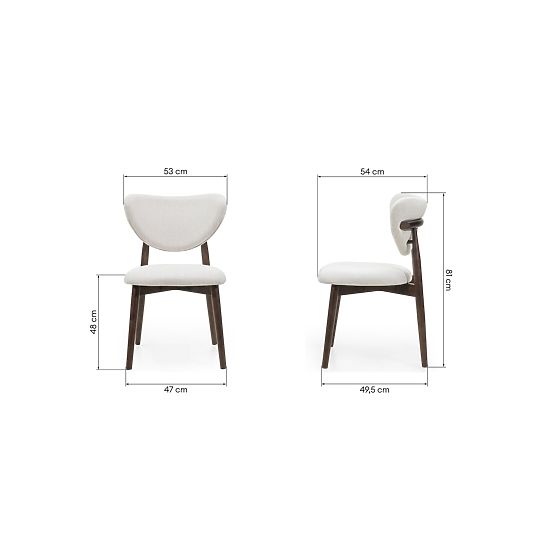 Jedálenská stolička Domenico béžová/orech