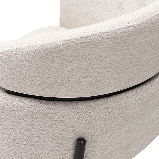 Jedálenská stolička Granda, ecru/čierne nohy