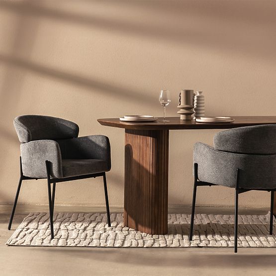 Jedálenská stolička Granda sivá