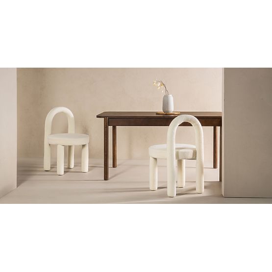 Jedálenská stolička Ivo, ecru, boucle