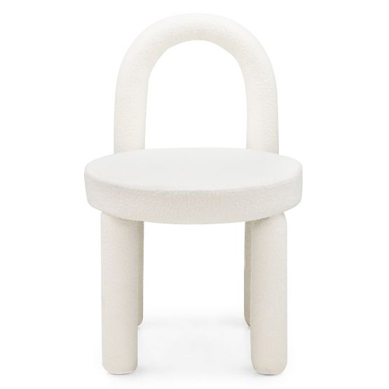 Jedálenská stolička Ivo, ecru, boucle
