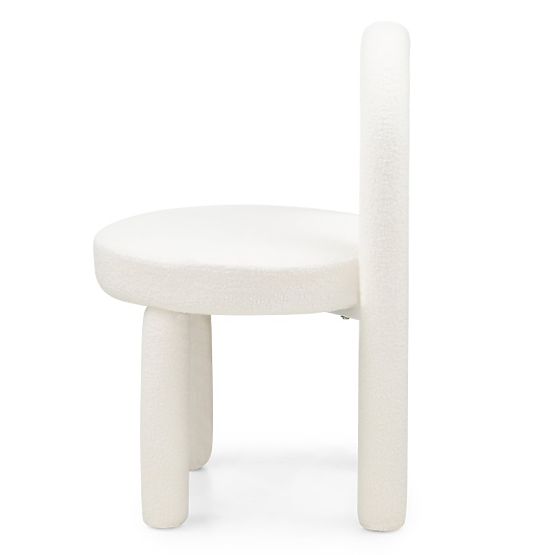 Jedálenská stolička Ivo, ecru, boucle